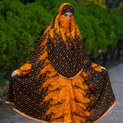 Elegant Palazzo long Khimar Set Code: 12659